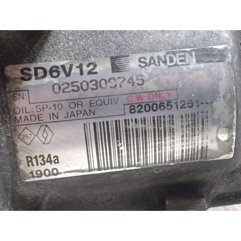 Recambio de compresor a/a para nissan note (e11, ne11) 1.5 dci referencia OEM IAM 8200651251  SD6V12 1900