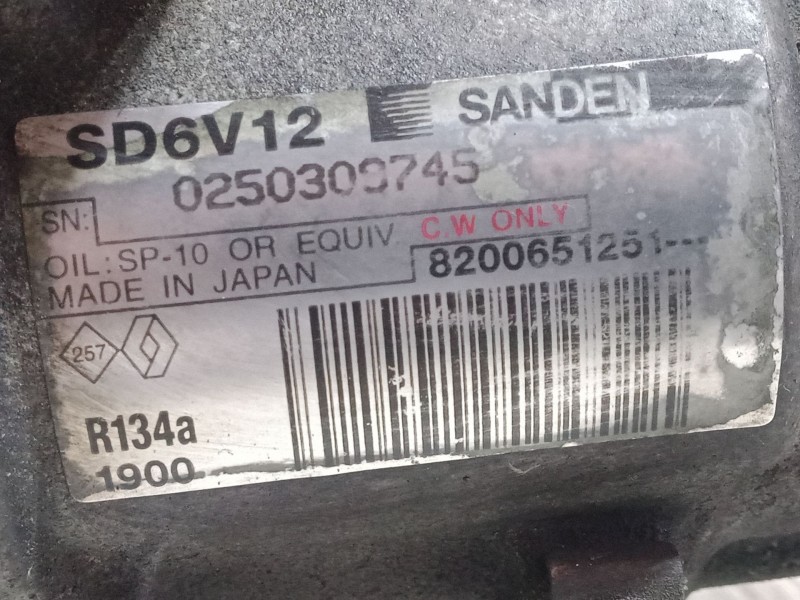 Recambio de compresor a/a para nissan note (e11, ne11) 1.5 dci referencia OEM IAM 8200651251  SD6V12 1900