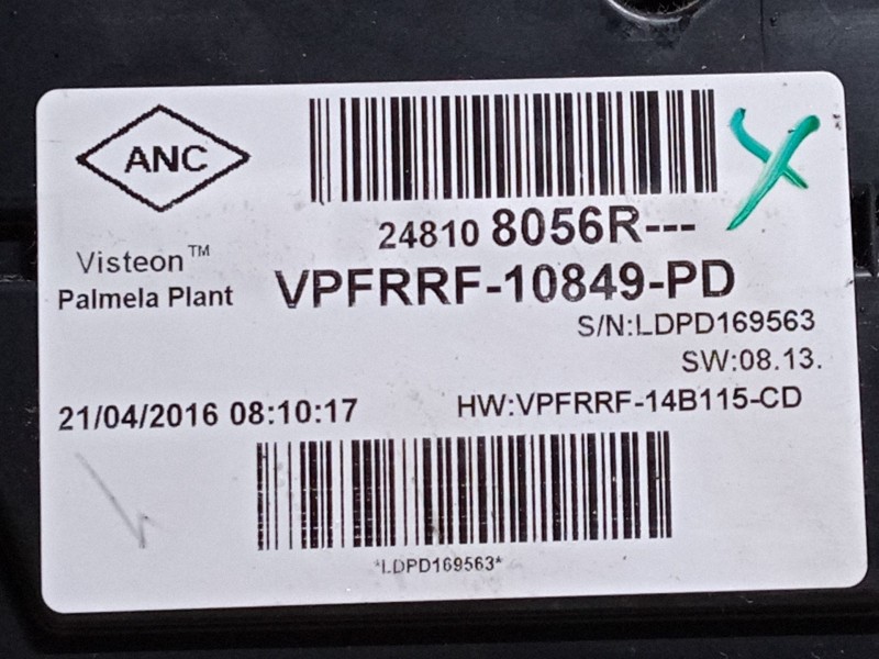 Recambio de cuadro instrumentos para renault captur i (j5_, h5_) 1.2 tce 120 referencia OEM IAM 248108056R  