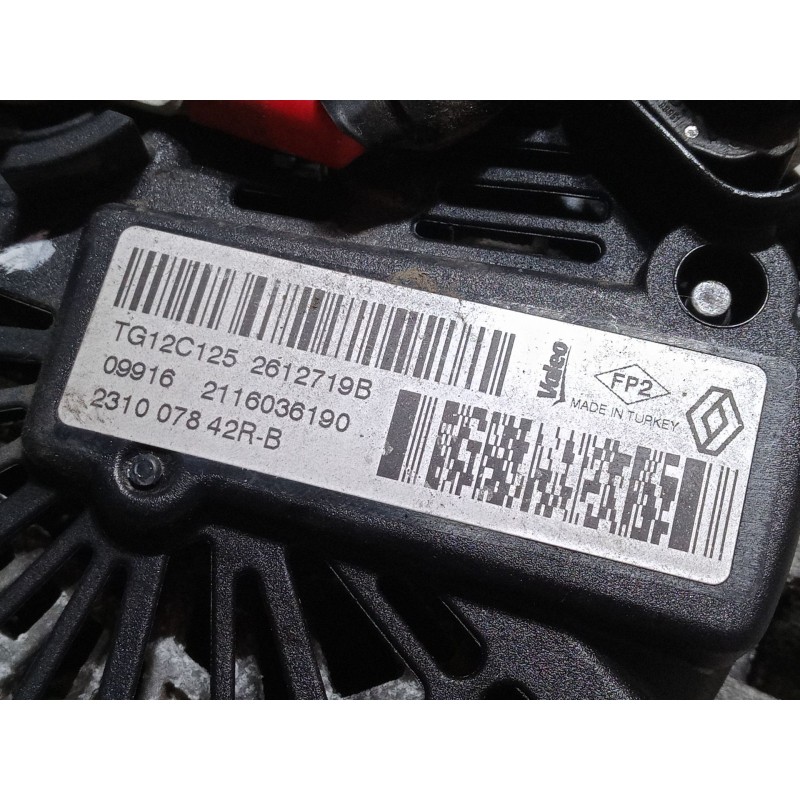 Recambio de alternador para renault captur i (j5_, h5_) 1.2 tce 120 referencia OEM IAM TG12C125 2612719B 231007842R