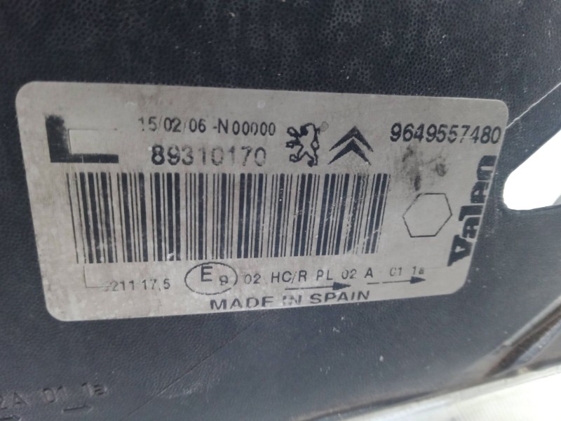 Recambio de faro izquierdo para citroën xsara picasso (n68) 1.6 hdi referencia OEM IAM 9649557480  