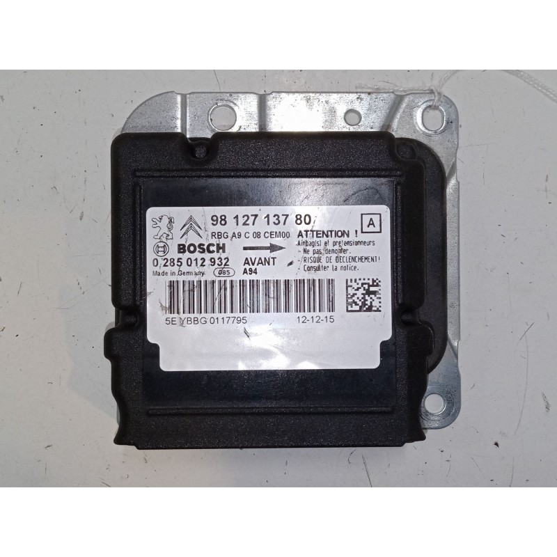 Recambio de centralita airbag para peugeot 2008 i (cu_) 1.2 vti referencia OEM IAM 9812713780  0285012932