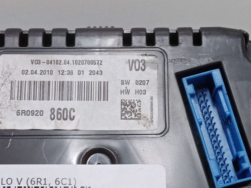 Recambio de cuadro instrumentos para volkswagen polo v (6r1, 6c1) 1.4 (6r1) referencia OEM IAM 6R0920860C  